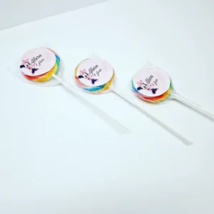 Gepersonaliseerde mini swirl lolly